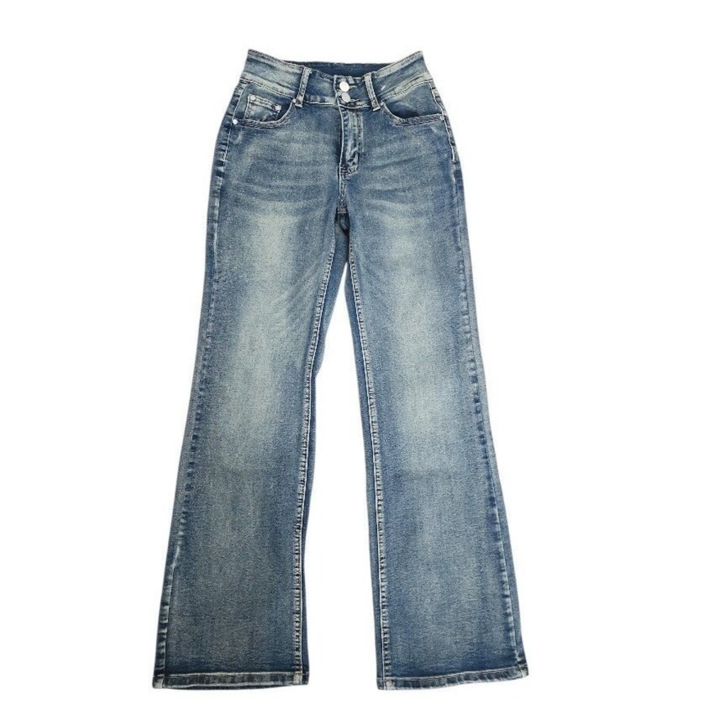 Unbranded Flare Jeans Womens Size Small Blue High Waisted Retro Boho streetwear